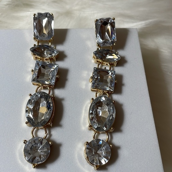 Zara Crystal Dangle Earrings - Picture 10 of 15